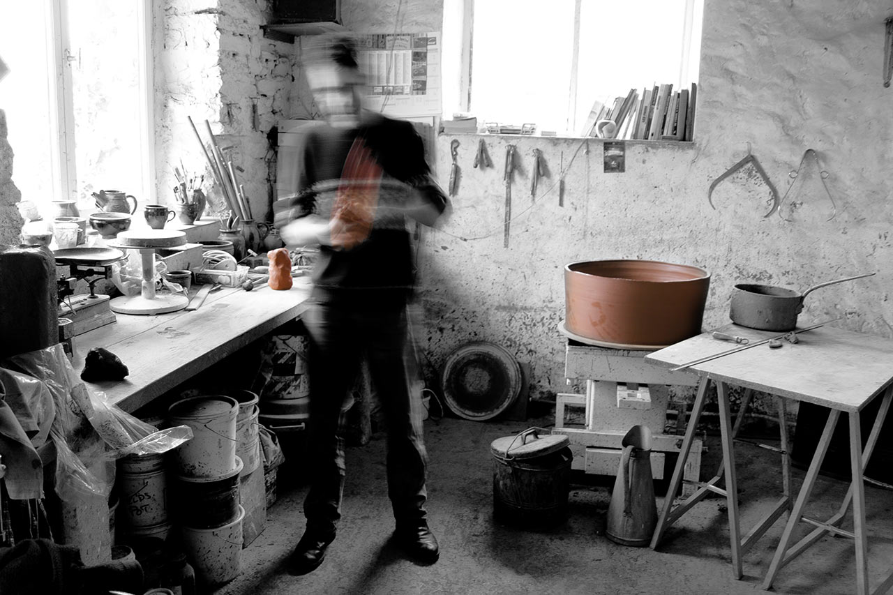 Un atelier de céramiste : Gérard Meunier à Montamy (14)